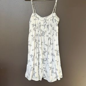 Navy blue and white spaghetti strap dress, Abercrombie and Fitch, Small
